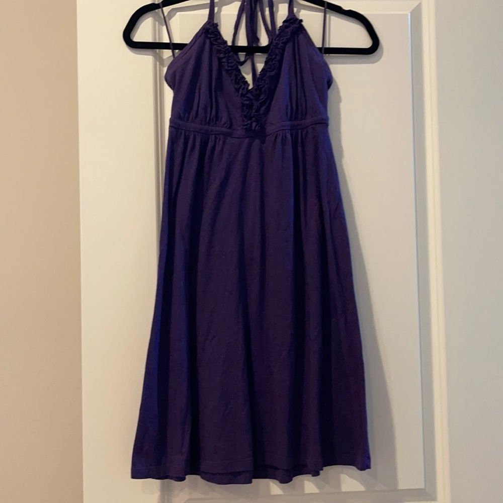 Purple halter dress